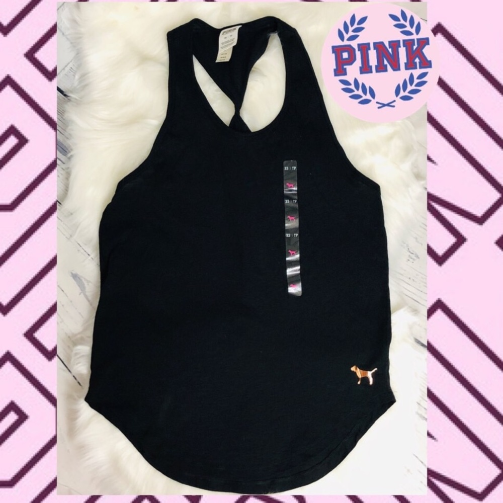 Black Victoria Secret Pink Muscle Shirt